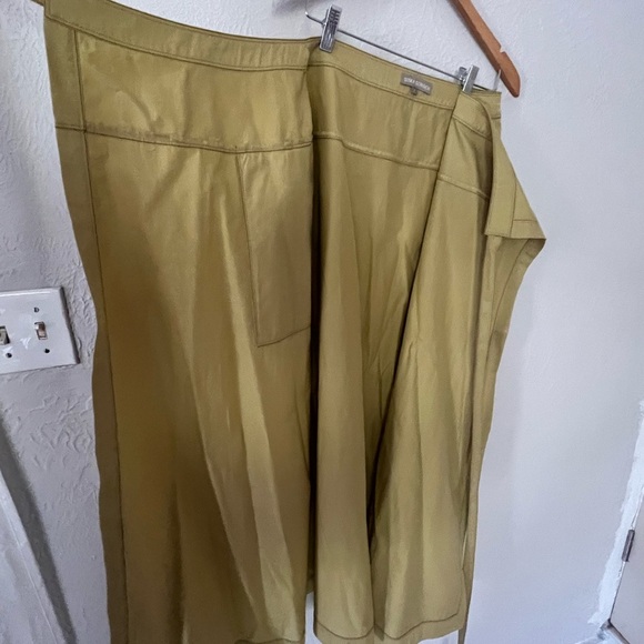 SITKA SEMSCH 100% Cotton Green Wrap Asymmetrical Long with Pockets Skirt Small - Picture 10 of 12